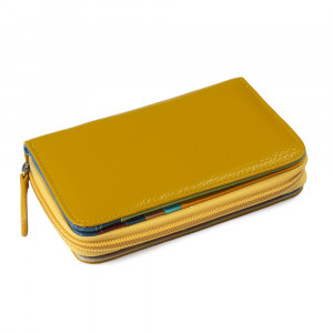 Portofel dama din piele naturala DiAmanti Gilda Giallo WB-009